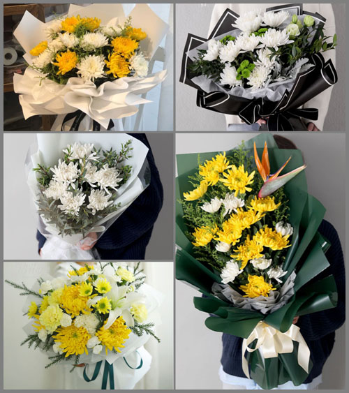 山东青岛平度市旧店镇中于家村白事花束代送